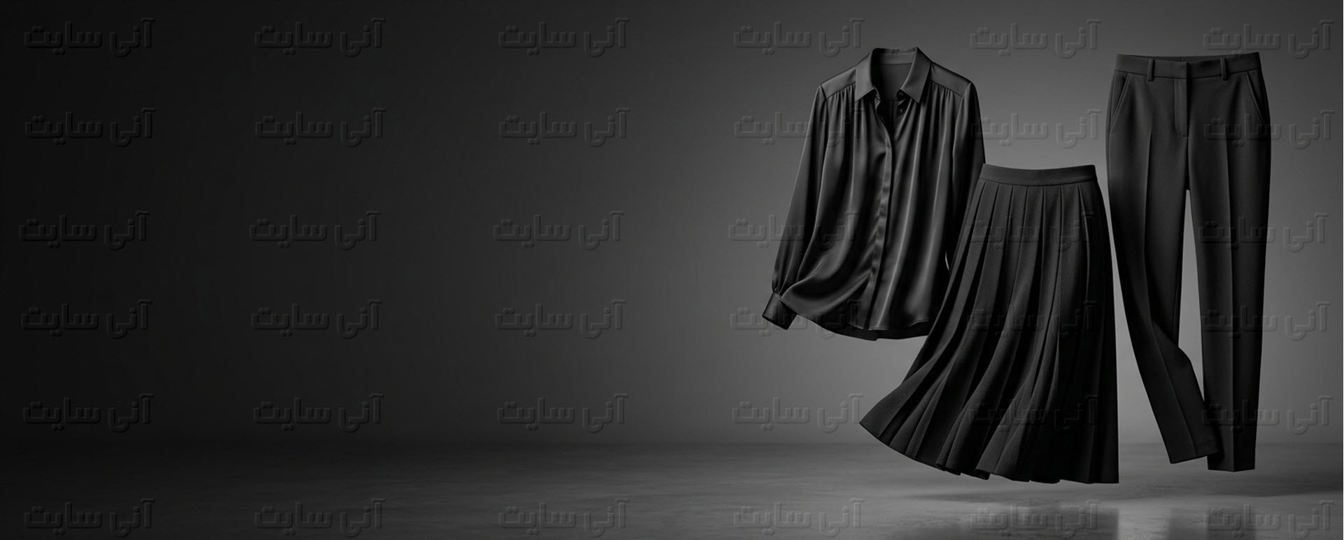 دانلود تصویر آماده برای بنر سایت فروشگاهی | استایل تمام مشکی