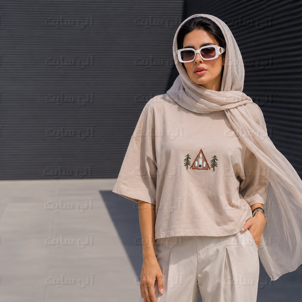 دانلود تصویر آماده برای بنر سایت فروشگاهی | تیشرت کراپ‌های باکسی دخترانه فانتزی کاربردی برای تابستان