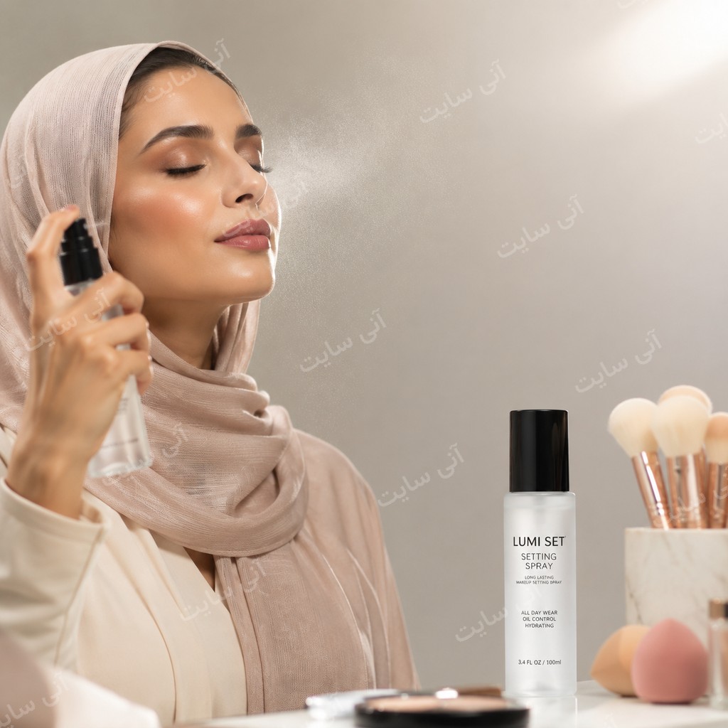 دانلود تصویر آماده برای بنر سایت فروشگاهی | اسپری فیکس آرایش
