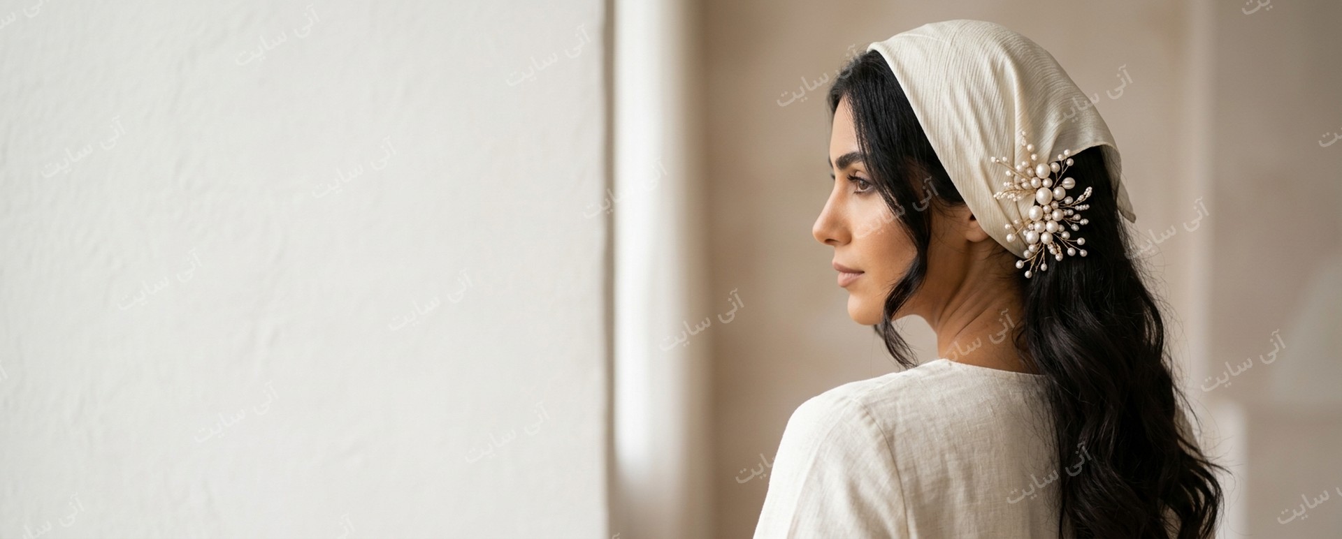 دانلود تصویر آماده برای بنر سایت فروشگاهی | اکسسوری مو مرواریدی
