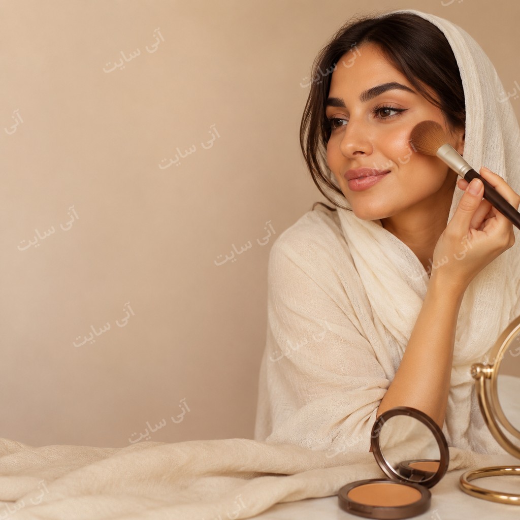 دانلود تصویر آماده سرم | برنزر با گرمای طبیعی پوست و آرایش لطیف