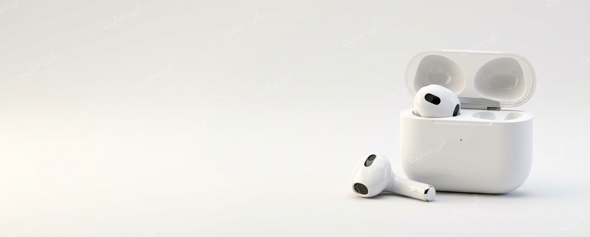 دانلود تصویر آماده برای بنر سایت فروشگاهی | بنر AirPods