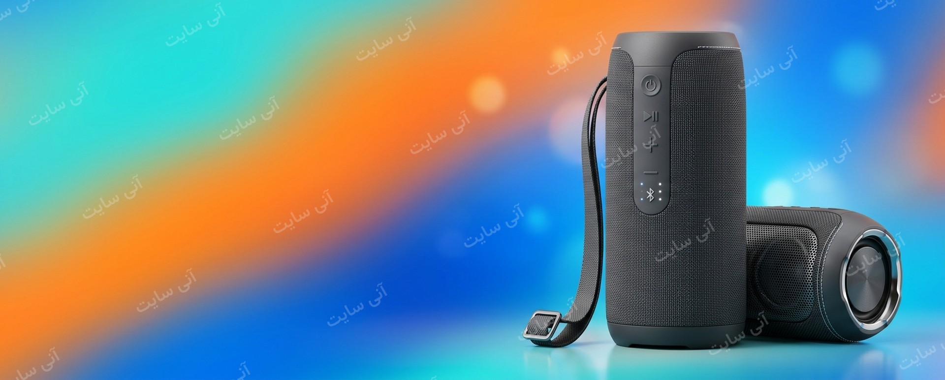دانلود تصویر آماده برای بنر سایت فروشگاهی | بنر اسپیکر بلوتوث قابل حمل