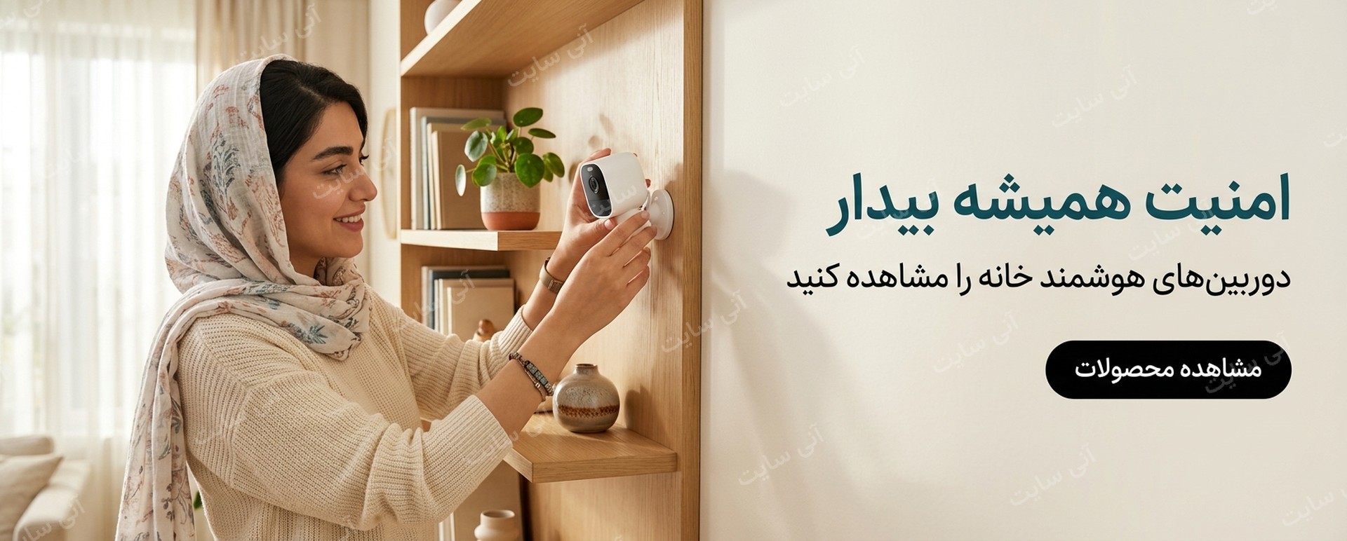 دانلود تصویر آماده تصویر محصول | بنر دوربین مداربسته هوشمند