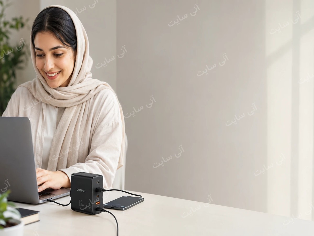 دانلود تصویر آماده فروشگاه لوازم الکترونیکی | بنر شارژر هوشمند باسئوس