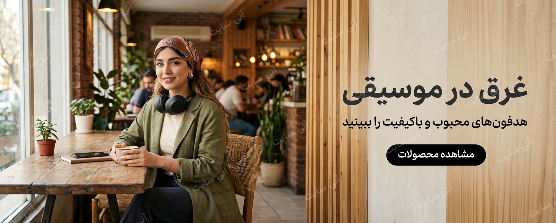 دانلود تصویر آماده تصویر محصول | بنر هدفون روگوشی