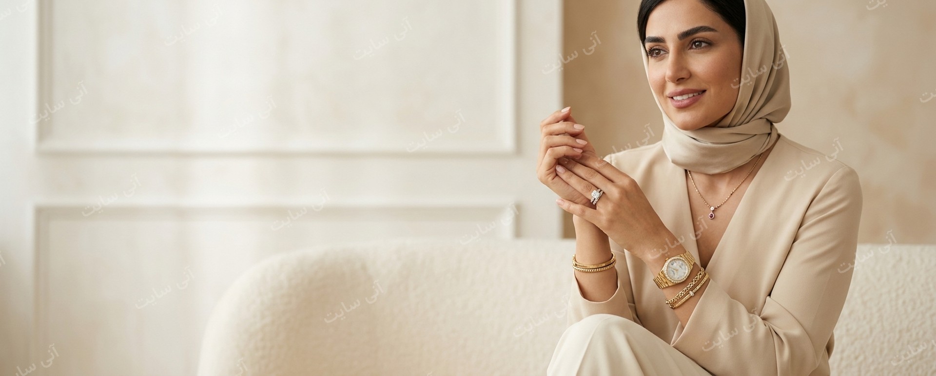 دانلود تصویر آماده برای بنر سایت فروشگاهی | ست اکسسوری زنانه لوکس