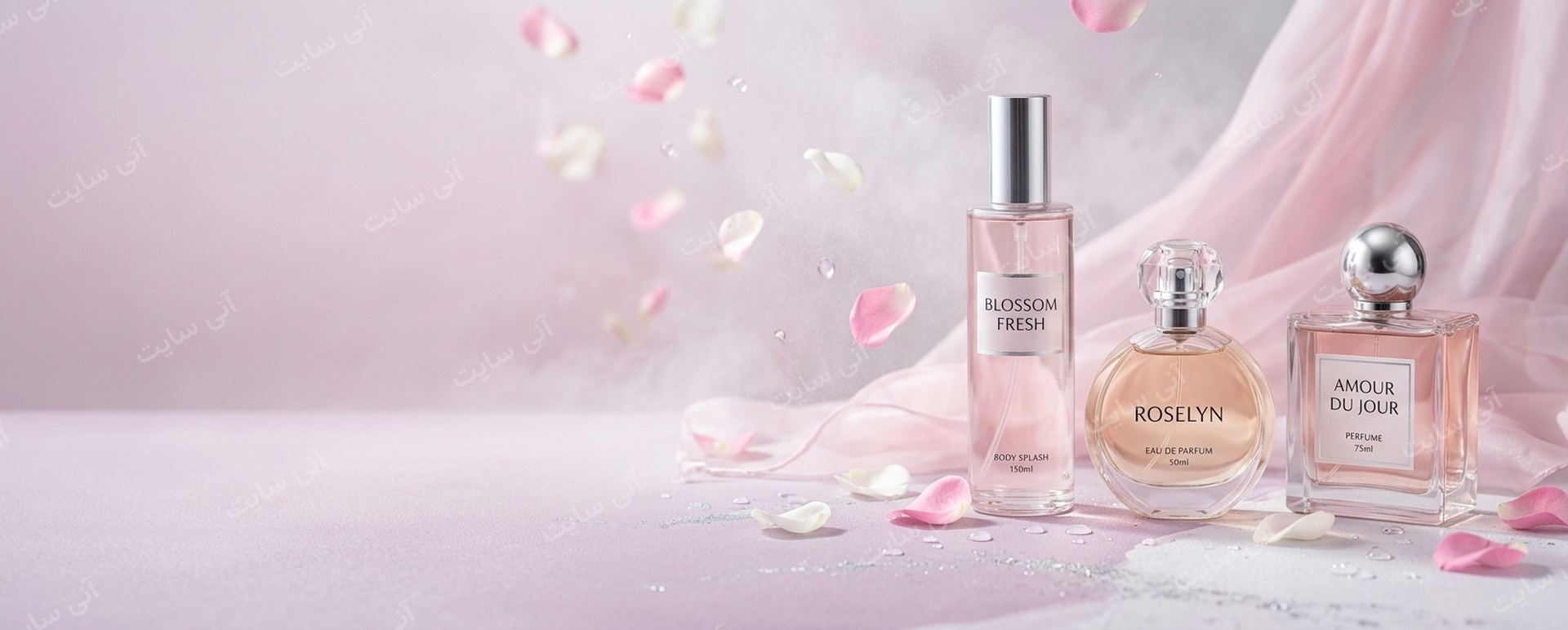 دانلود تصویر آماده برای بنر سایت فروشگاهی | عطر و بادی‌اسپلش زنانه