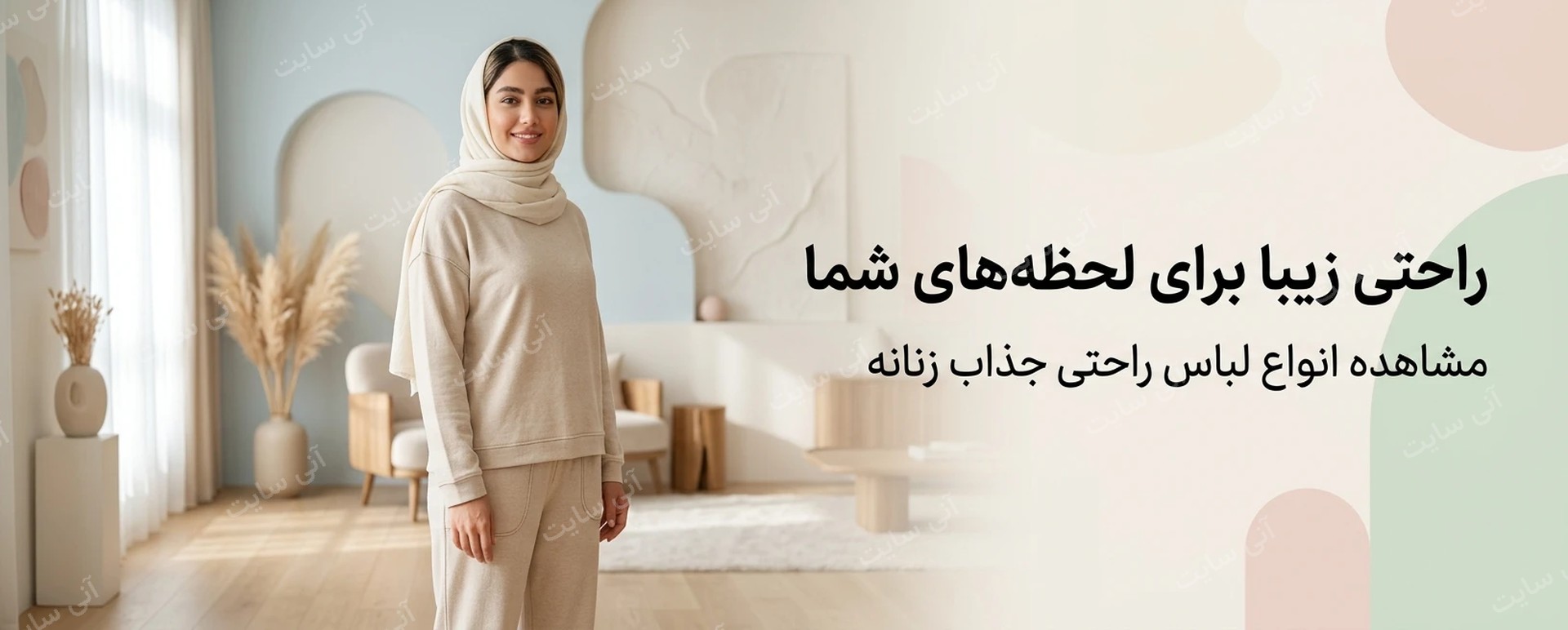 دانلود تصویر آماده برای بنر سایت فروشگاهی | لباس راحتی زنانه