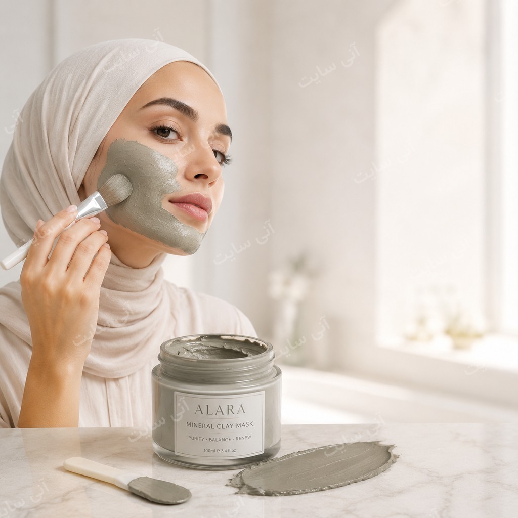 دانلود تصویر آماده برای بنر سایت فروشگاهی | ماسک خاک رس صورت