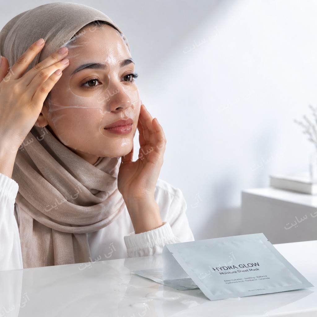 دانلود تصویر آماده برای بنر سایت فروشگاهی | ماسک ورقه‌ای آبرسان