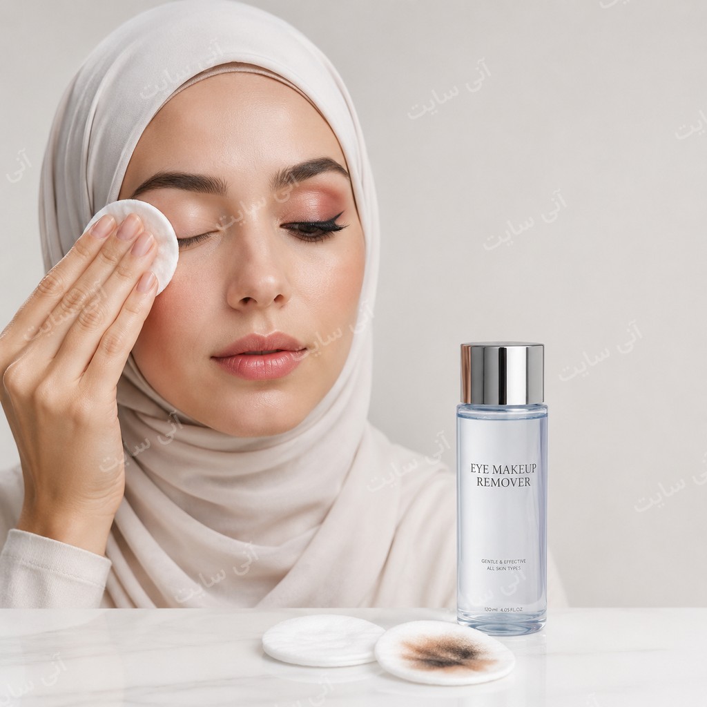دانلود تصویر آماده بطری شیشه ای | محلول پاک‌کننده آرایش چشم