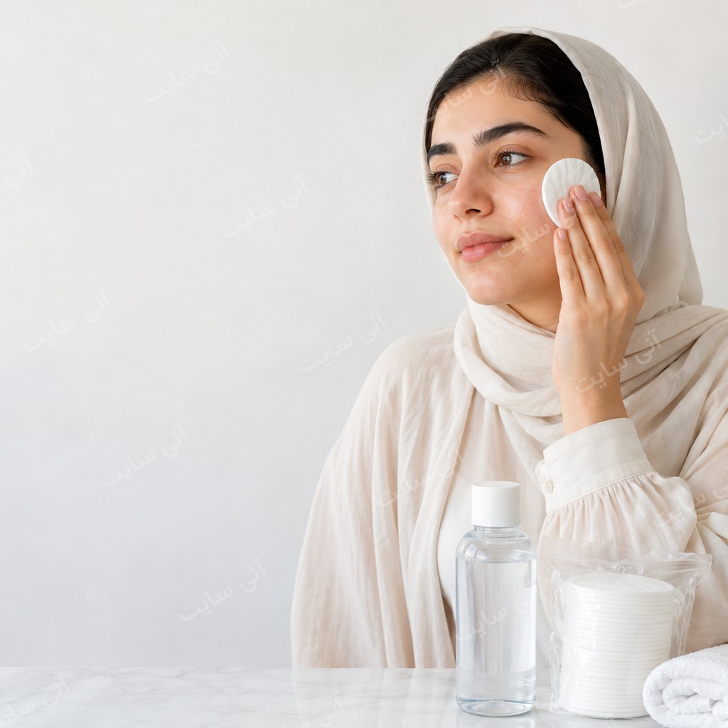دانلود تصویر آماده سرم | پد بهداشتی پاکسازی صورت با حس استفاده روزانه