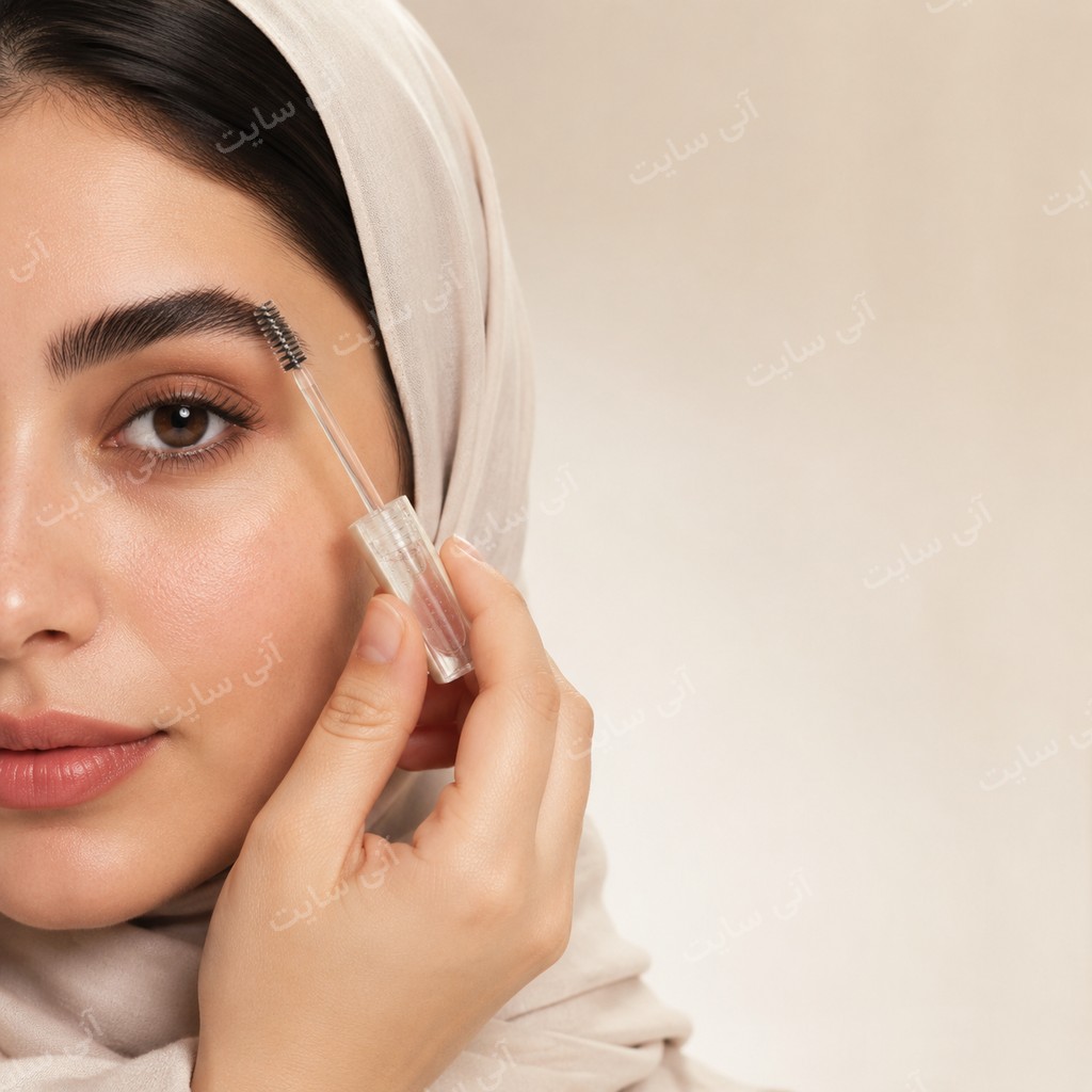 دانلود تصویر آماده زن جوان | ژل ابرو با حالت طبیعی و فرم‌دهی سبک
