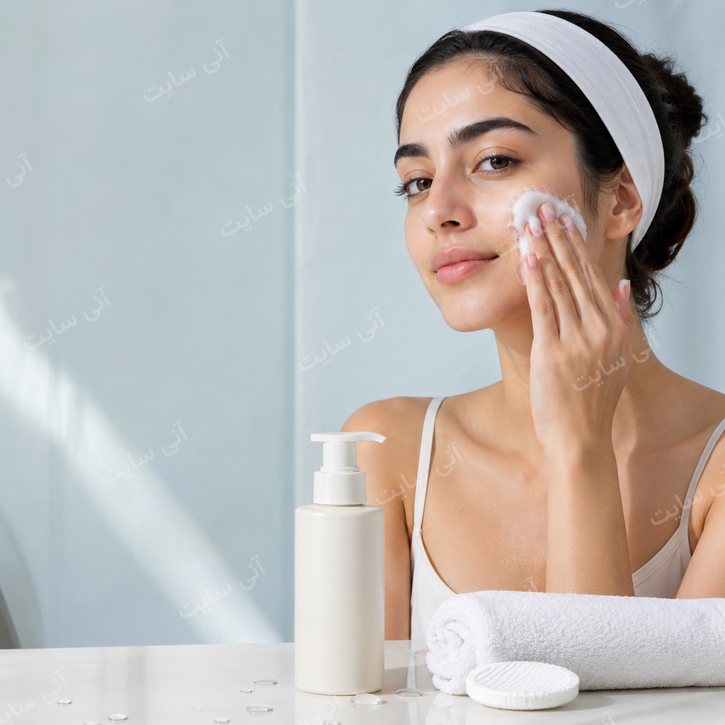 دانلود تصویر آماده سرم | ژل شستشوی صورت با فوم طبیعی و حس شروع روز