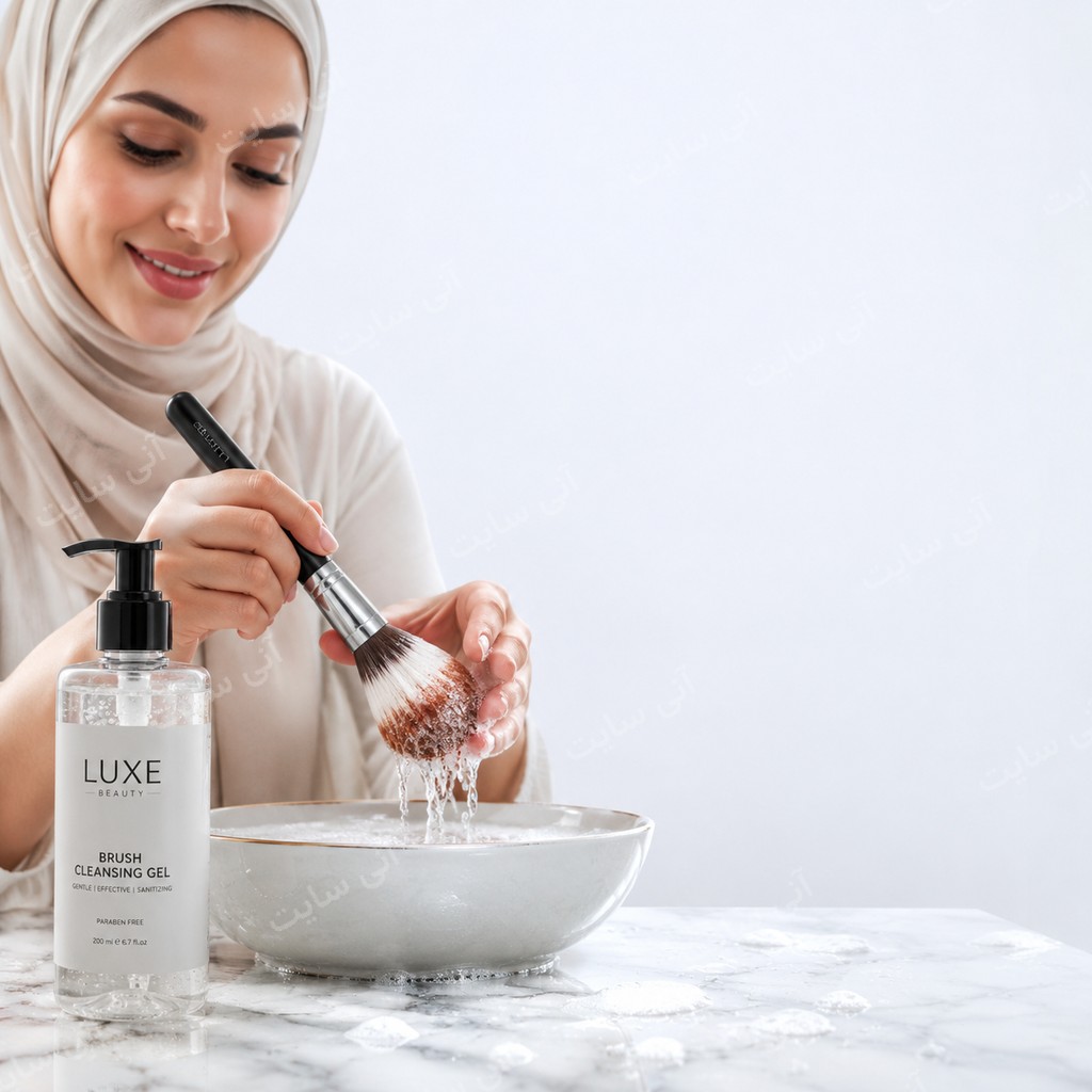 دانلود تصویر آماده برای بنر سایت فروشگاهی | ژل شست‌وشوی براش آرایشی 2