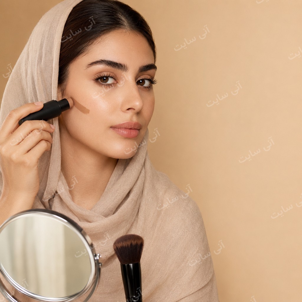 دانلود تصویر آماده سرم | کانتور استیکی با فرم‌دهی ملایم صورت