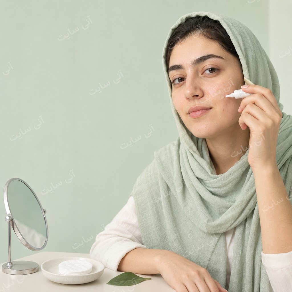 دانلود تصویر آماده سرم | کرم ضدجوش با استفاده نقطه‌ای و پوست واقعی
