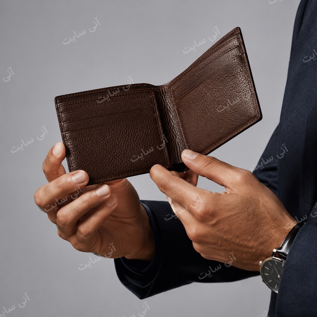 دانلود تصویر آماده مینیمال | کیف پول مردانه کلاسیک